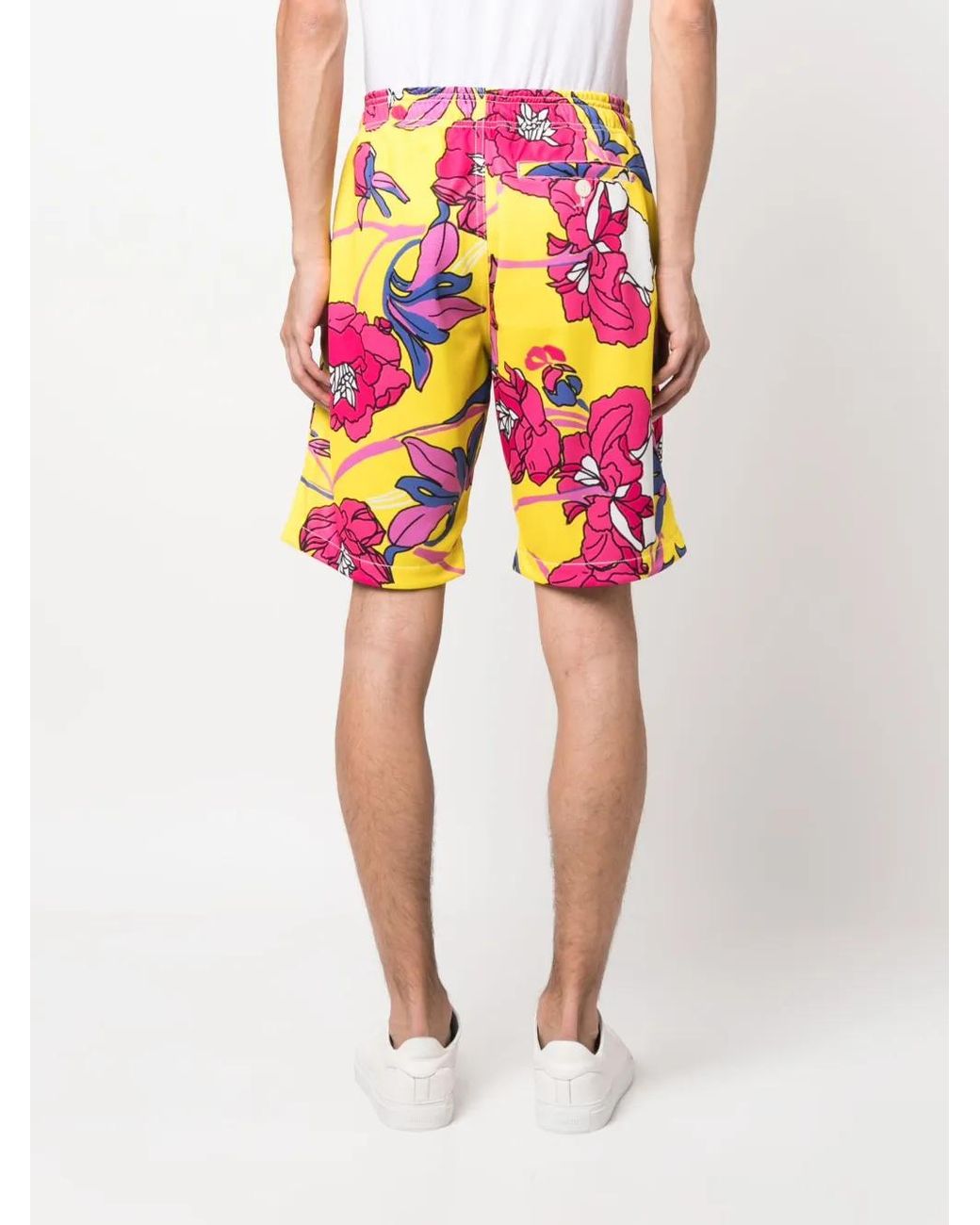 P.A.R.O.S.H. Pink Floral-Print Knee-Length Shorts for men