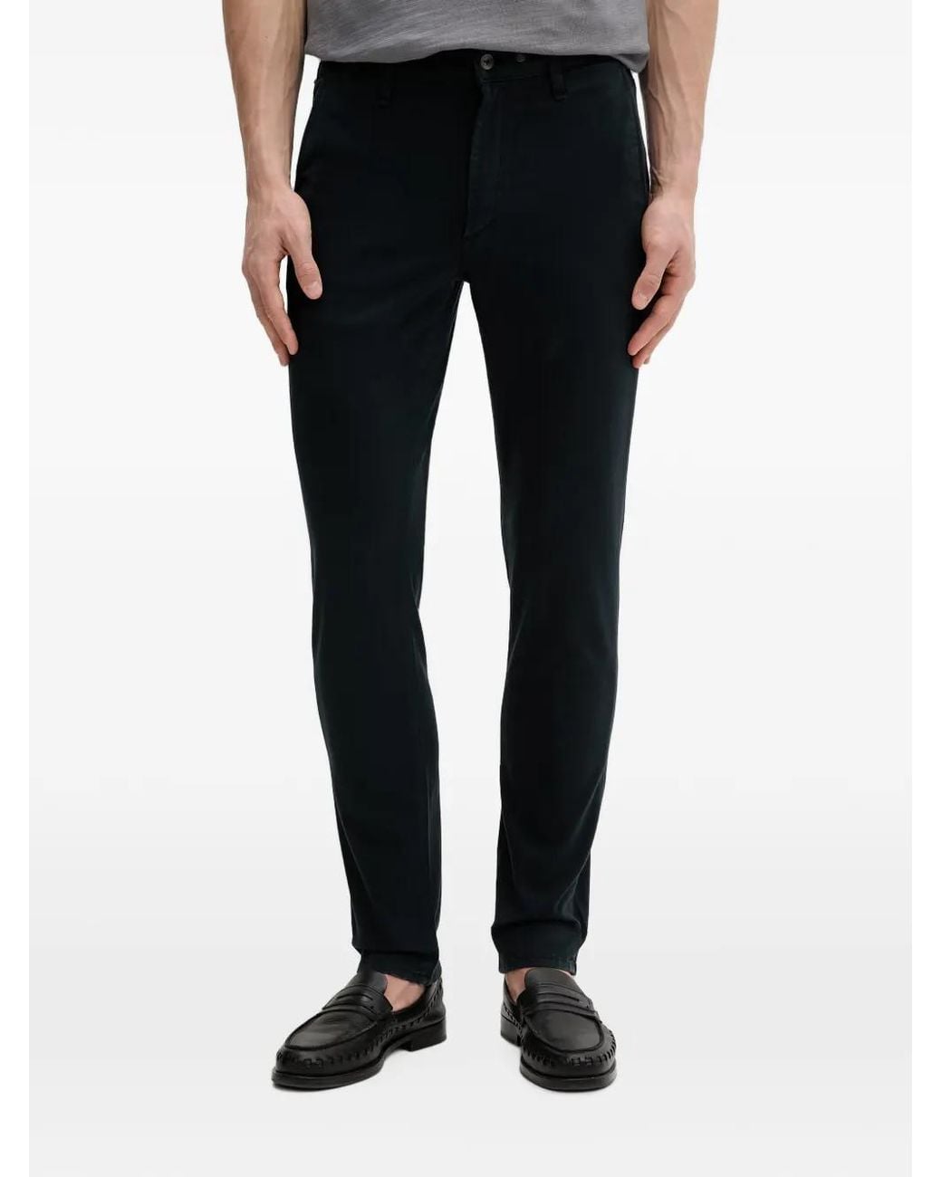 Rag & Bone Black Logo-Embroidered Chinos for men