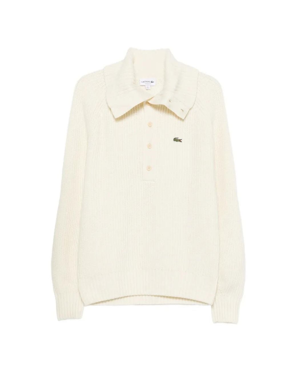 Lacoste Gerippter Pullover in White für Herren