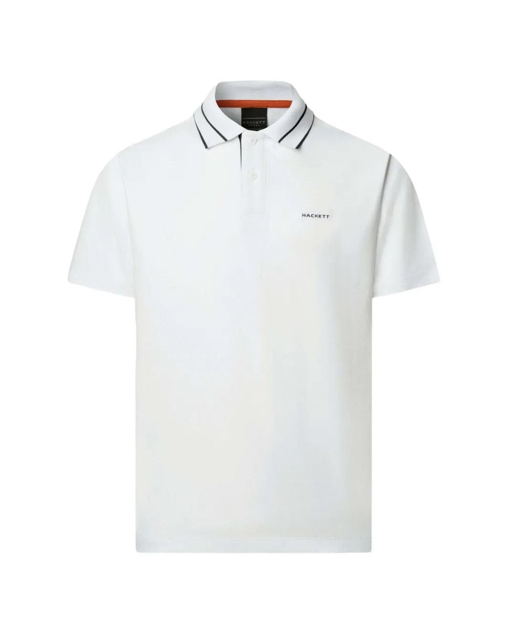 Hackett White Members Tip Polo Shirt for men