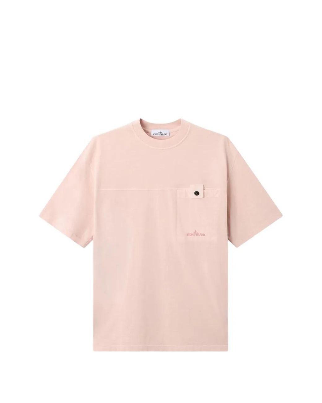 Stone Island Pink 2100028 Organic Cotton Jersey T-Shirt