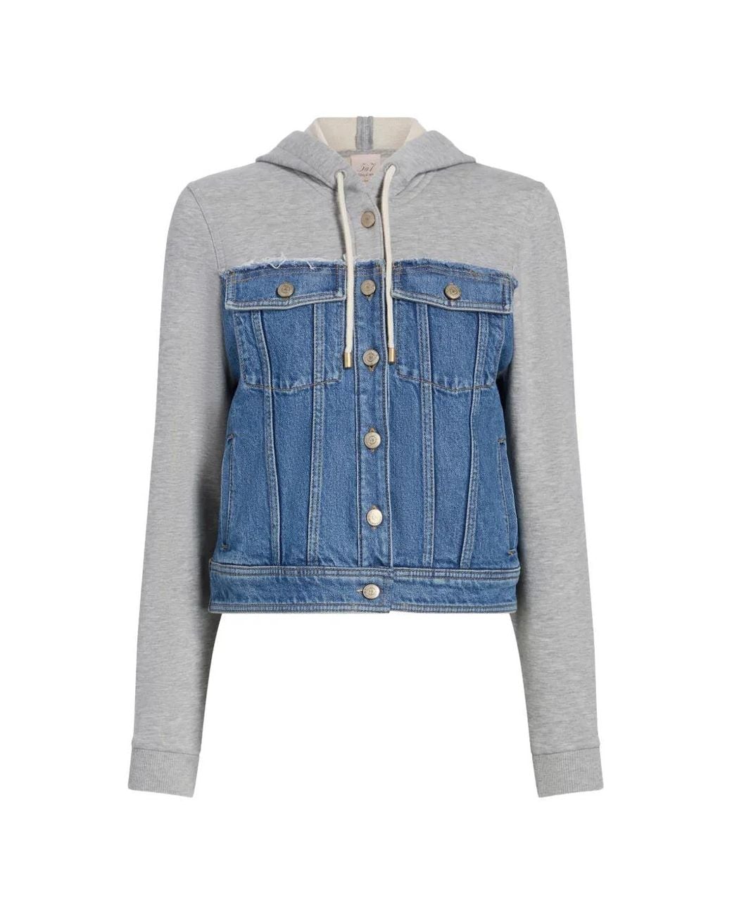 Cinq À Sept Blue Sutton Hooded Denim Jacket