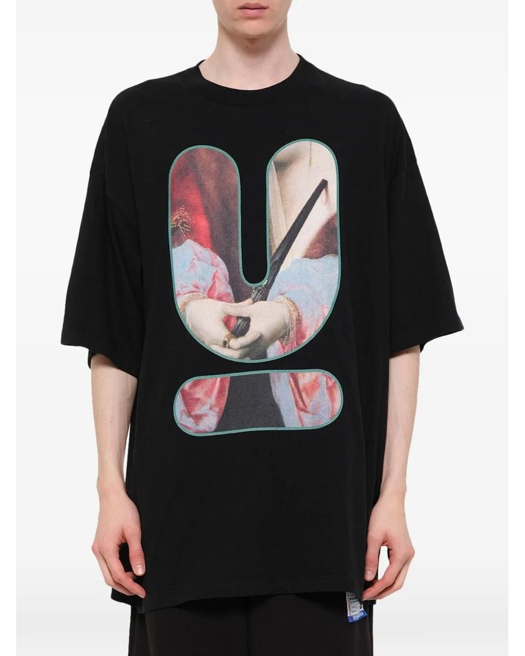 Undercover Black Logo-Print T-Shirt for men