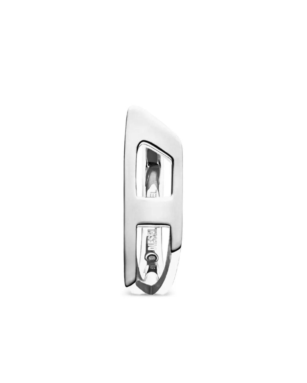 DIESEL White Stainless Steel Hoop Earring