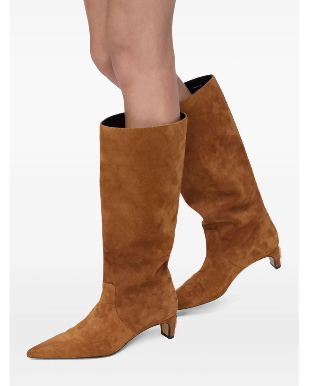 Marc Jacobs Brown Suede Boots With Pointed Toes