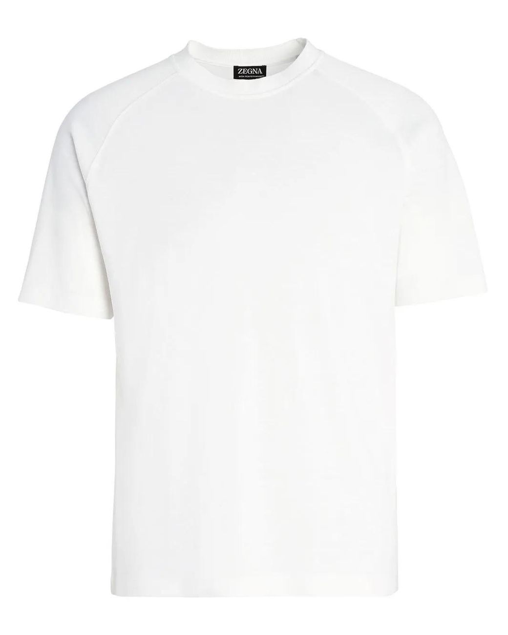 Zegna White High Performance Wool T-Shirt for men
