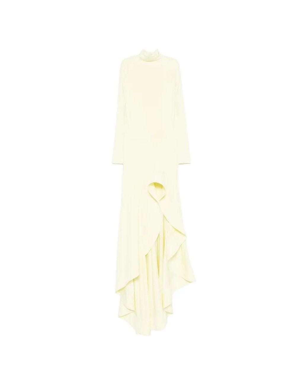 Stella McCartney White Ruffled Asymmetric Dress