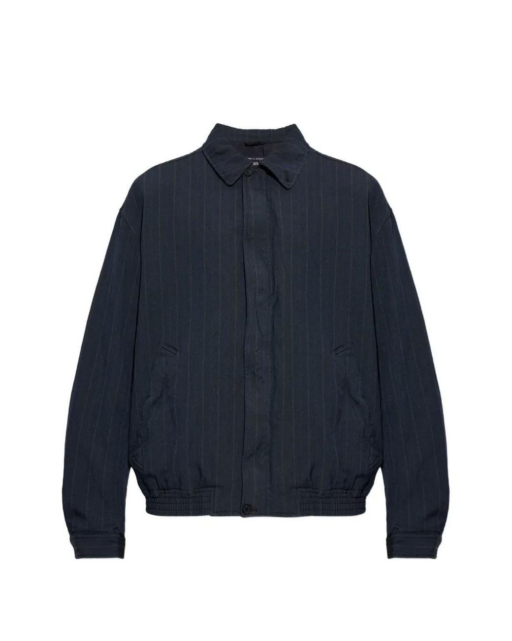 Comme des Garçons Blue Pinstripe-Pattern Jacket for men