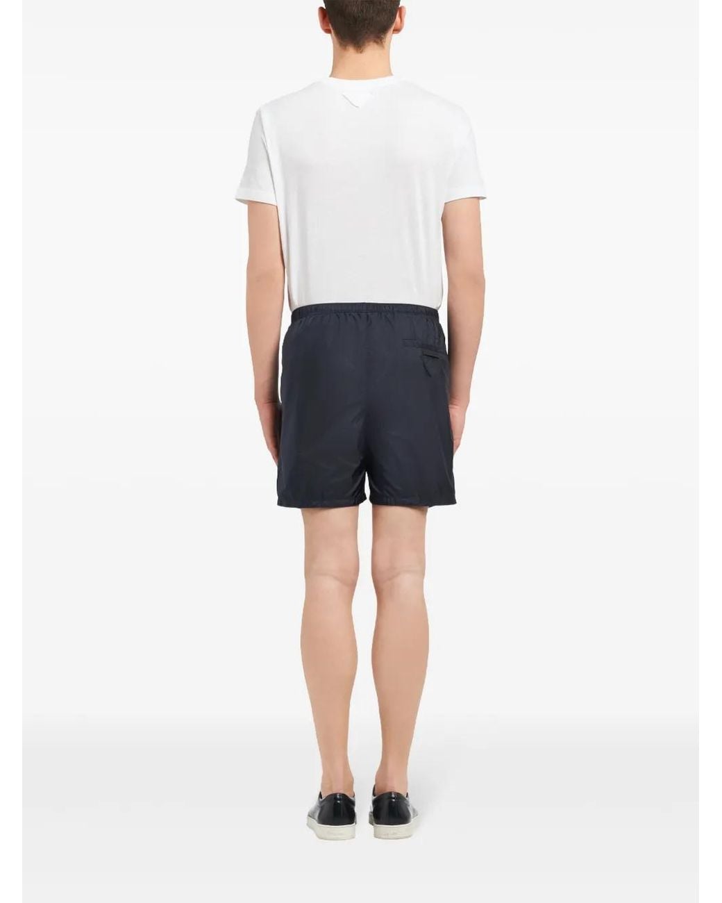 Prada Blue Re-Nylon Swim Trunks for men