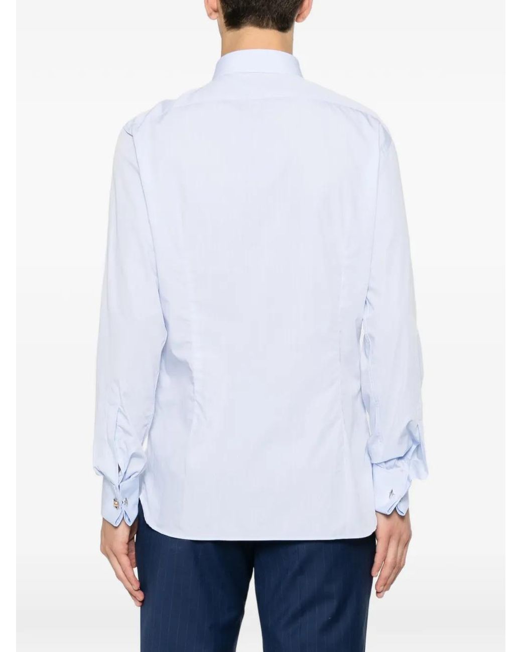 Truzzi White Spread-Collar Button-Up Shirt for men