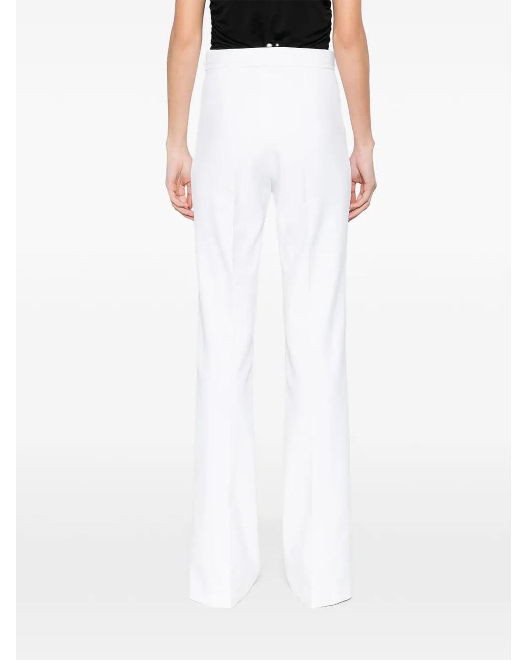 Elisabetta Franchi White Essential Wide Leg Trousers