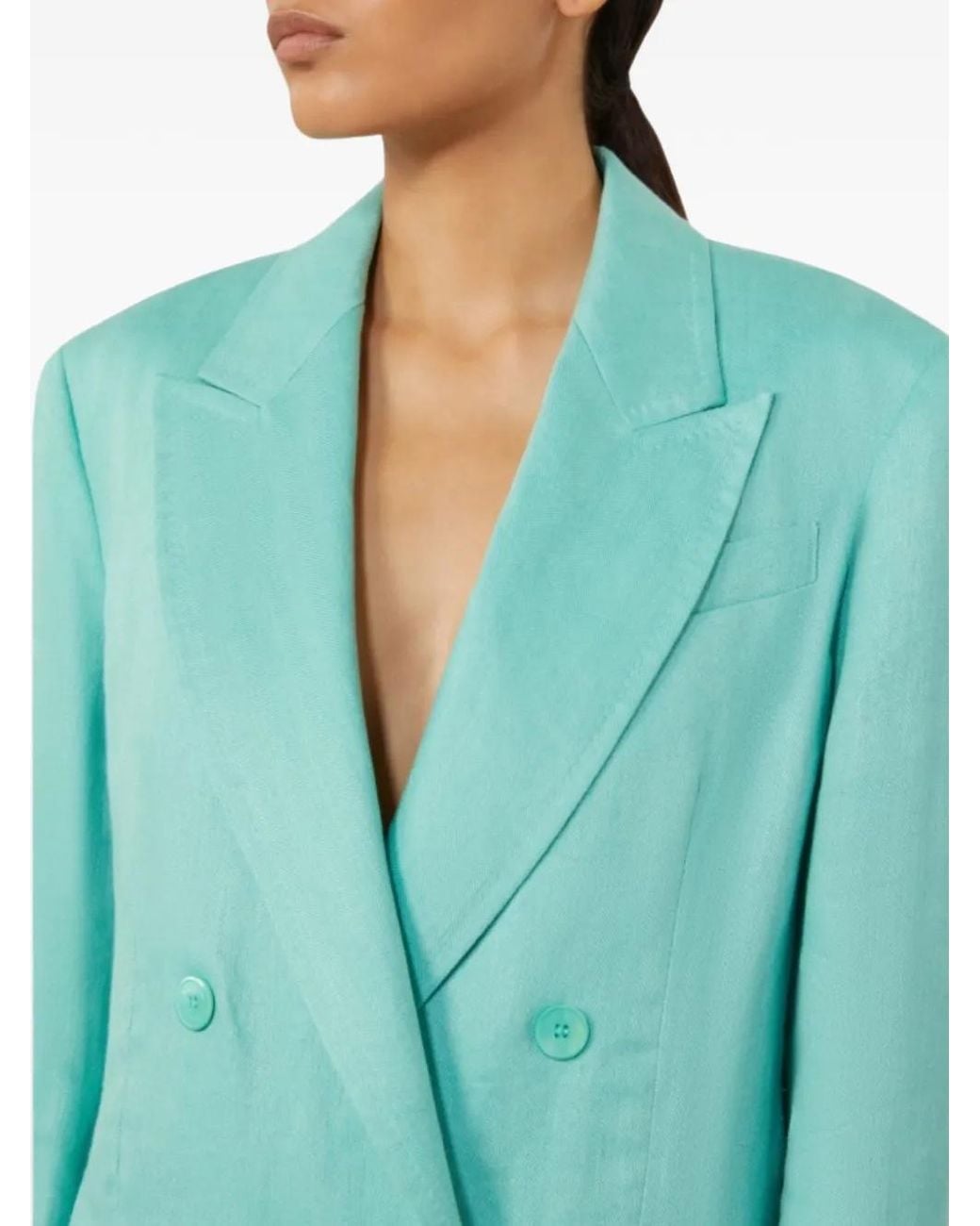 Max Mara Blue Blazer Olimpia À Boutonnière Croisée