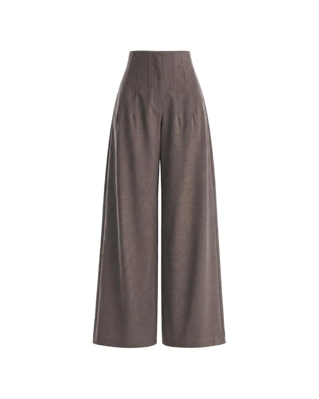 Monse Brown Corset-Style Wide-Leg Trousers