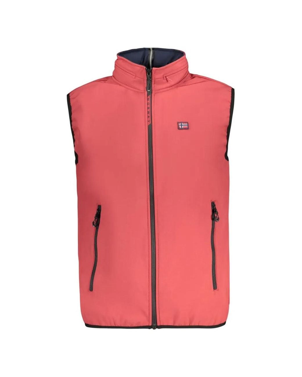 Norway 1963 Pink Hooded Zip-Up Gilet for men