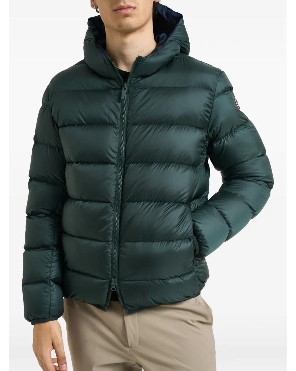 Colmar Green Quilted Hooded Jacket for men
