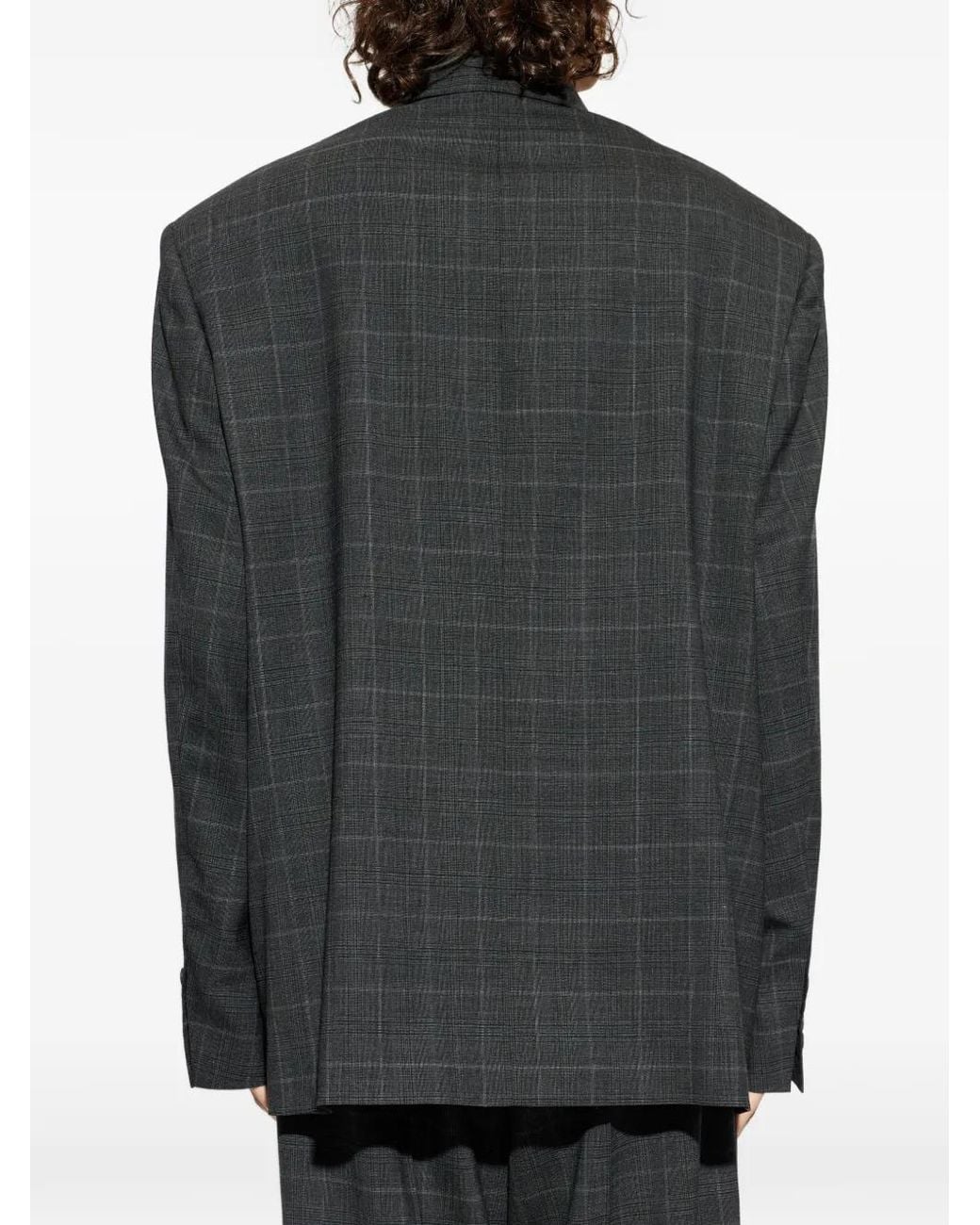 Balenciaga Geruit Jacket in het Gray voor heren