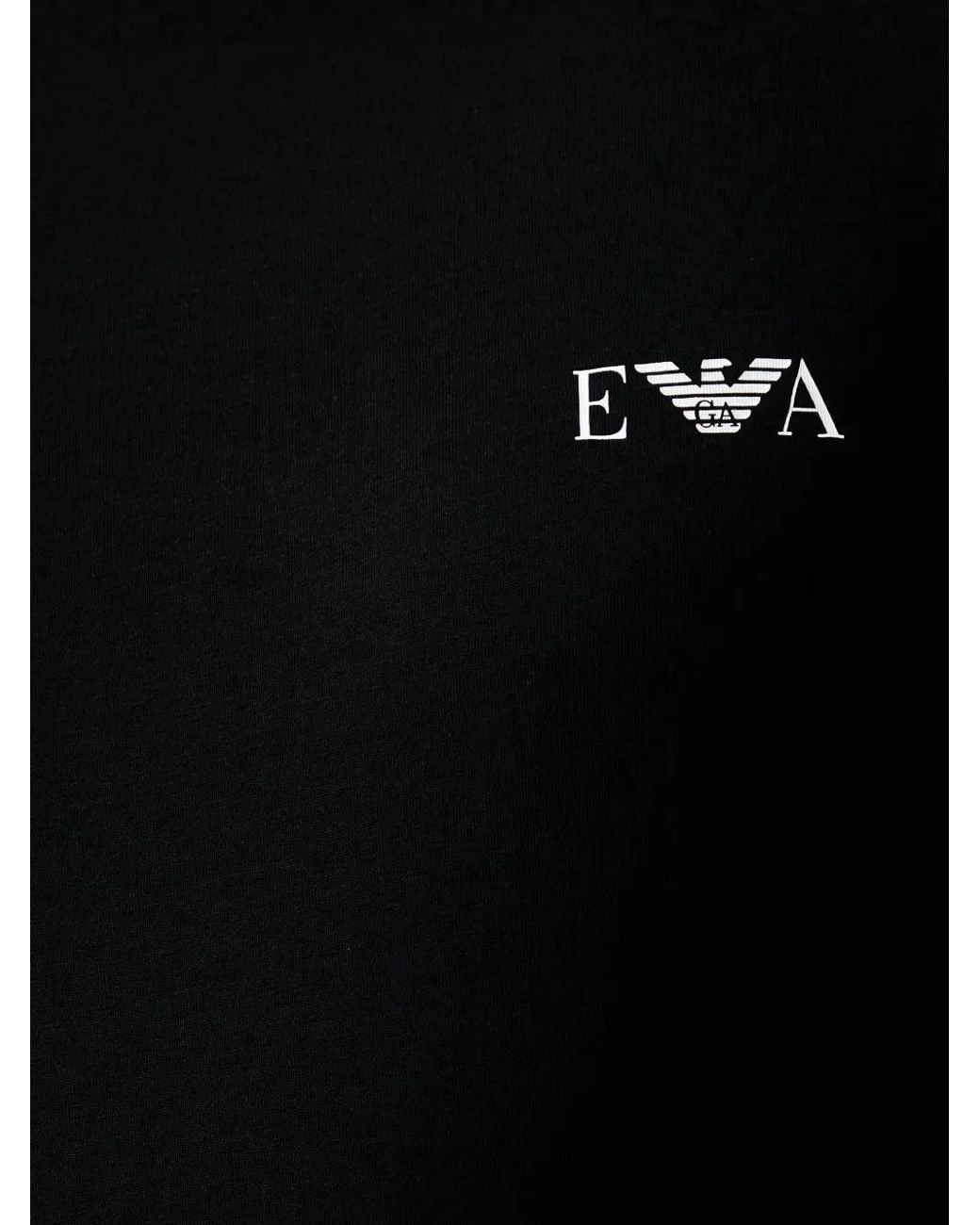 Emporio Armani Black Logo-Print Long-Sleeve T-Shirt for men