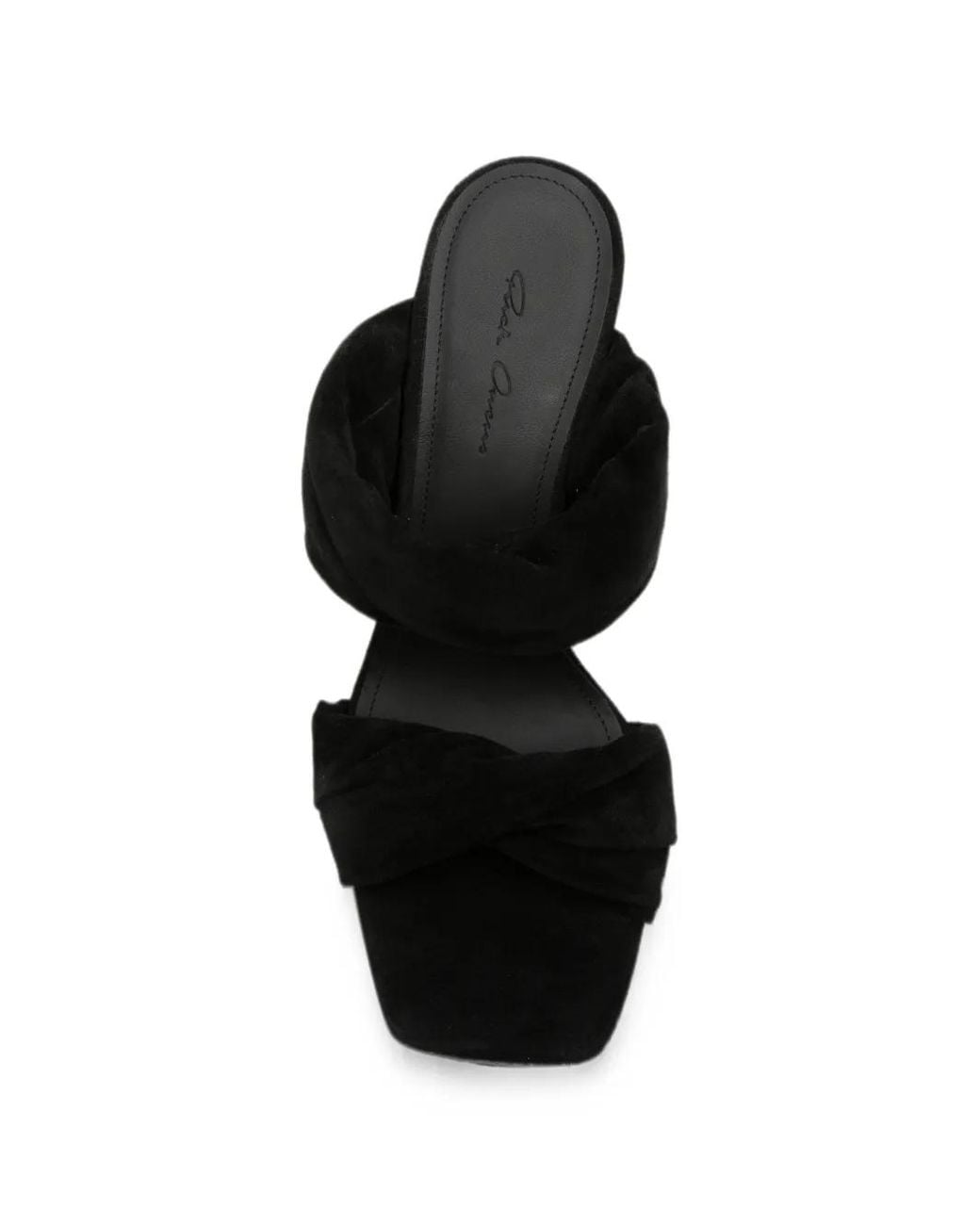 Rick Owens Black Tower Twisted Cantilever 8 Sandals