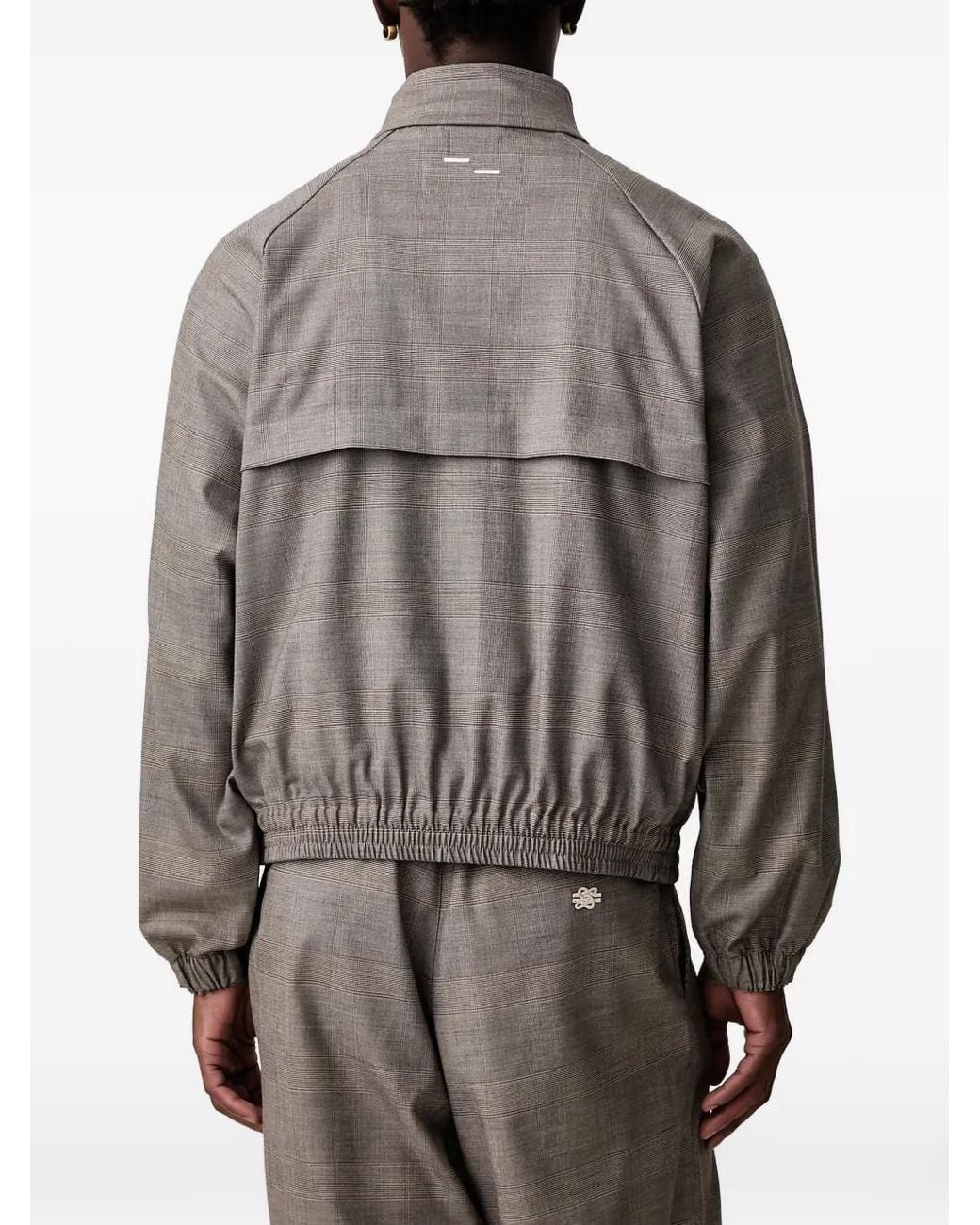 Filling Pieces Gray Embroidered-Logo Jacket for men