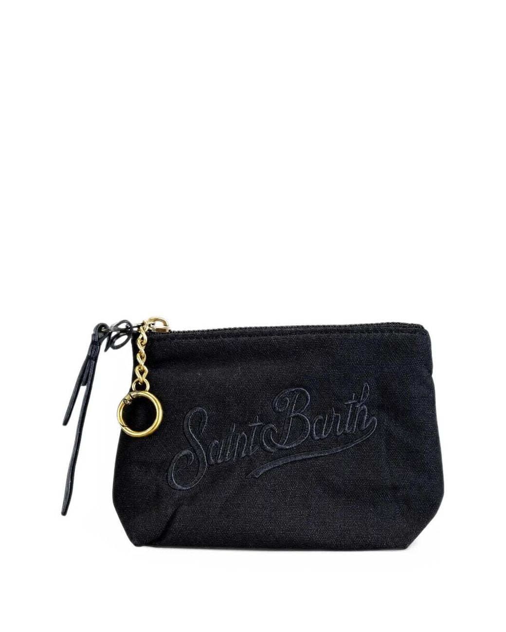 Mc2 Saint Barth Black Saint Barth Embroidered Clutch Bag