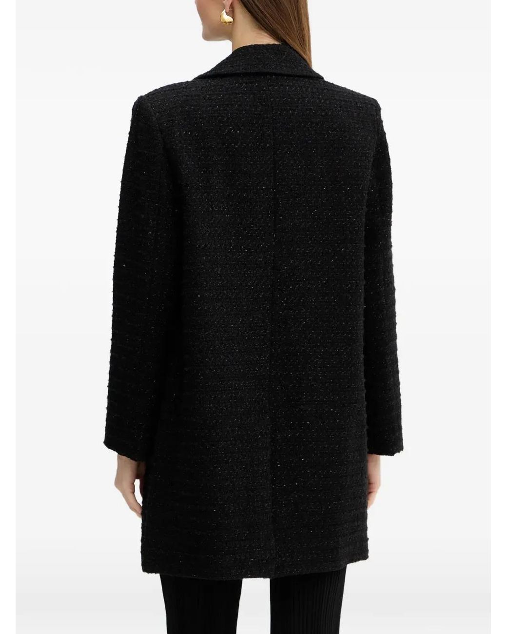 ARMANI EXCHANGE Black Double-Breasted Coat
