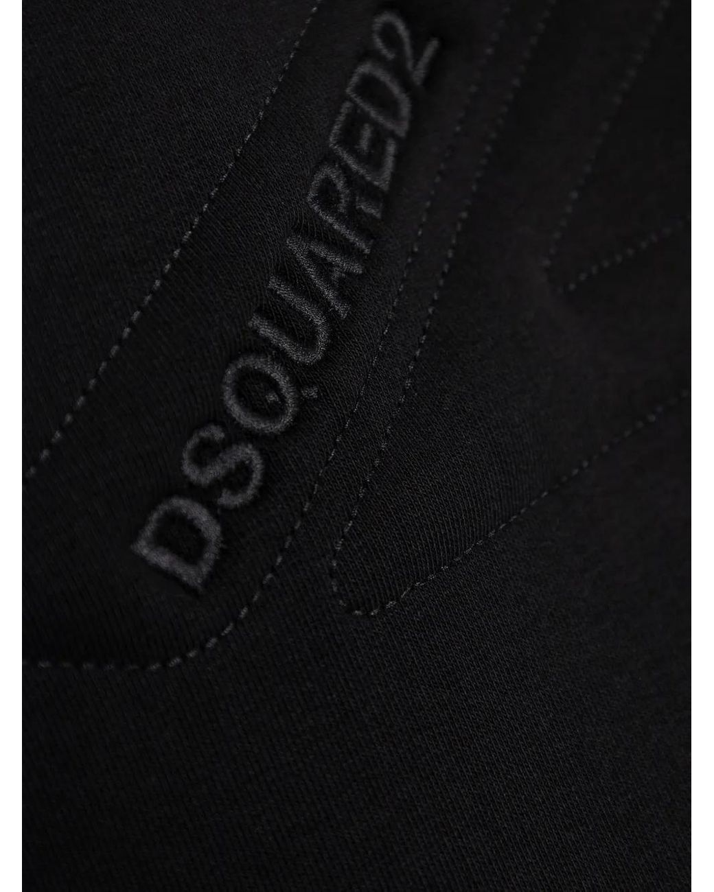 DSquared² Black Logo-Print Lace-Up Sneakers for men