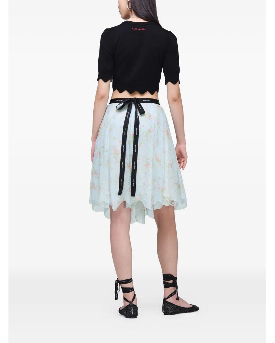 Marc Jacobs Blue Chiffon Mini Skirt