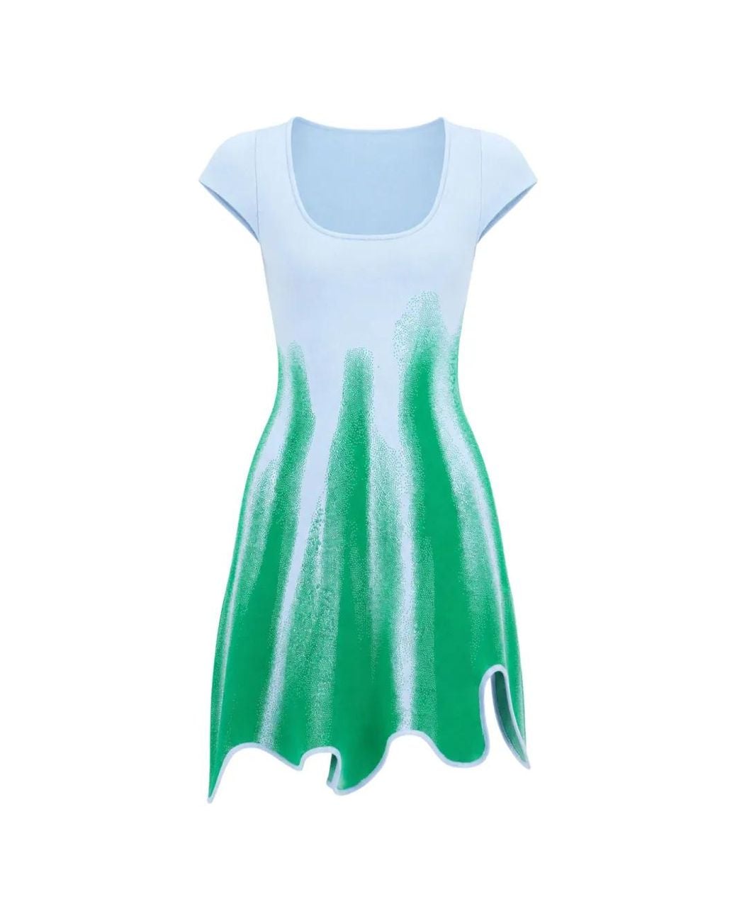Ph5 Blue Tina Wavy-Hem A-Line Mini Dress