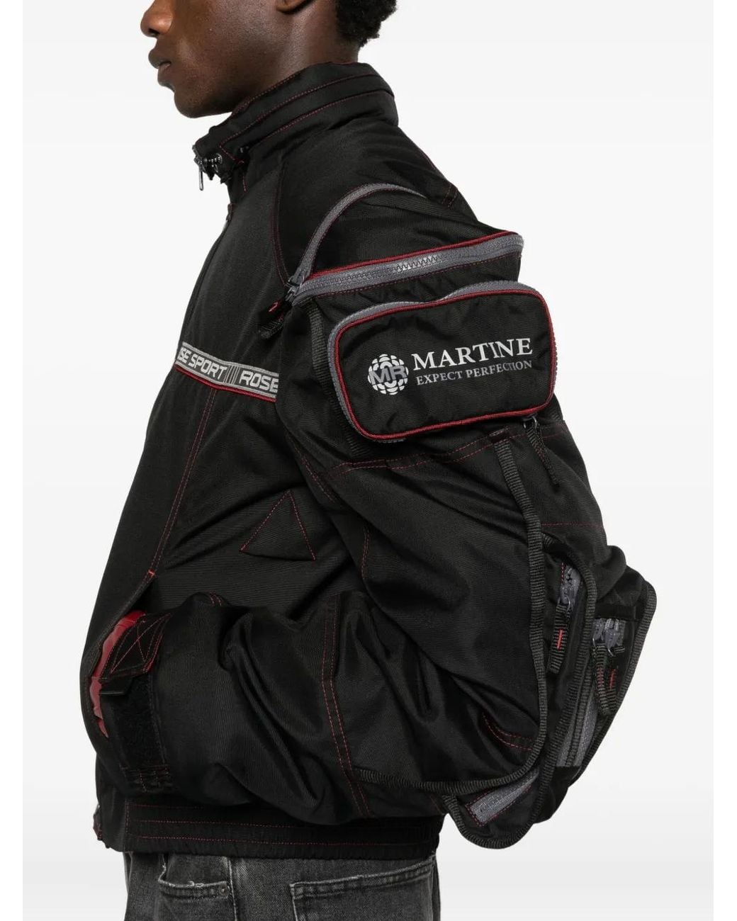 Martine Rose Black Bumbag Bomber Jacket for men