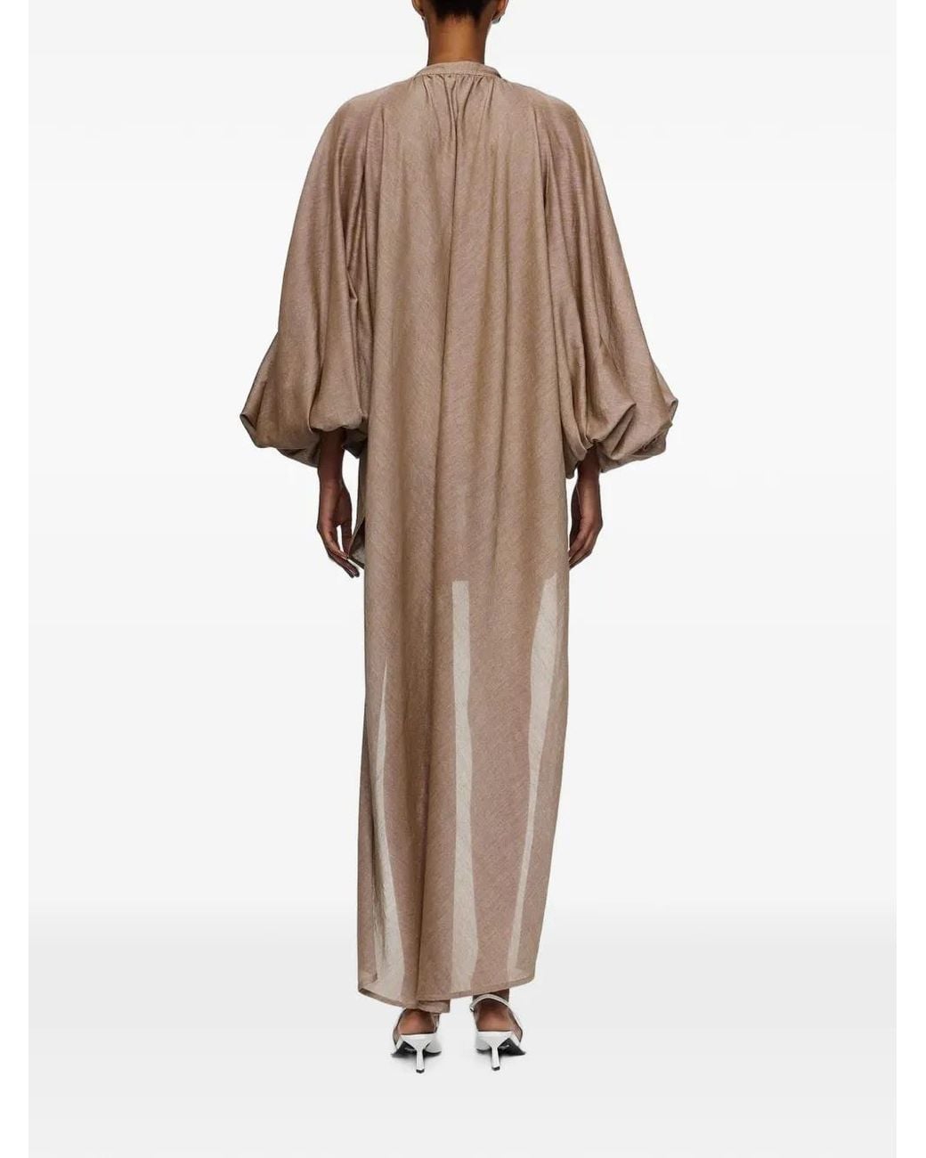 Marrakshi Life Natural Mini The High-Low Touareg Balloon-Sleeve Dress