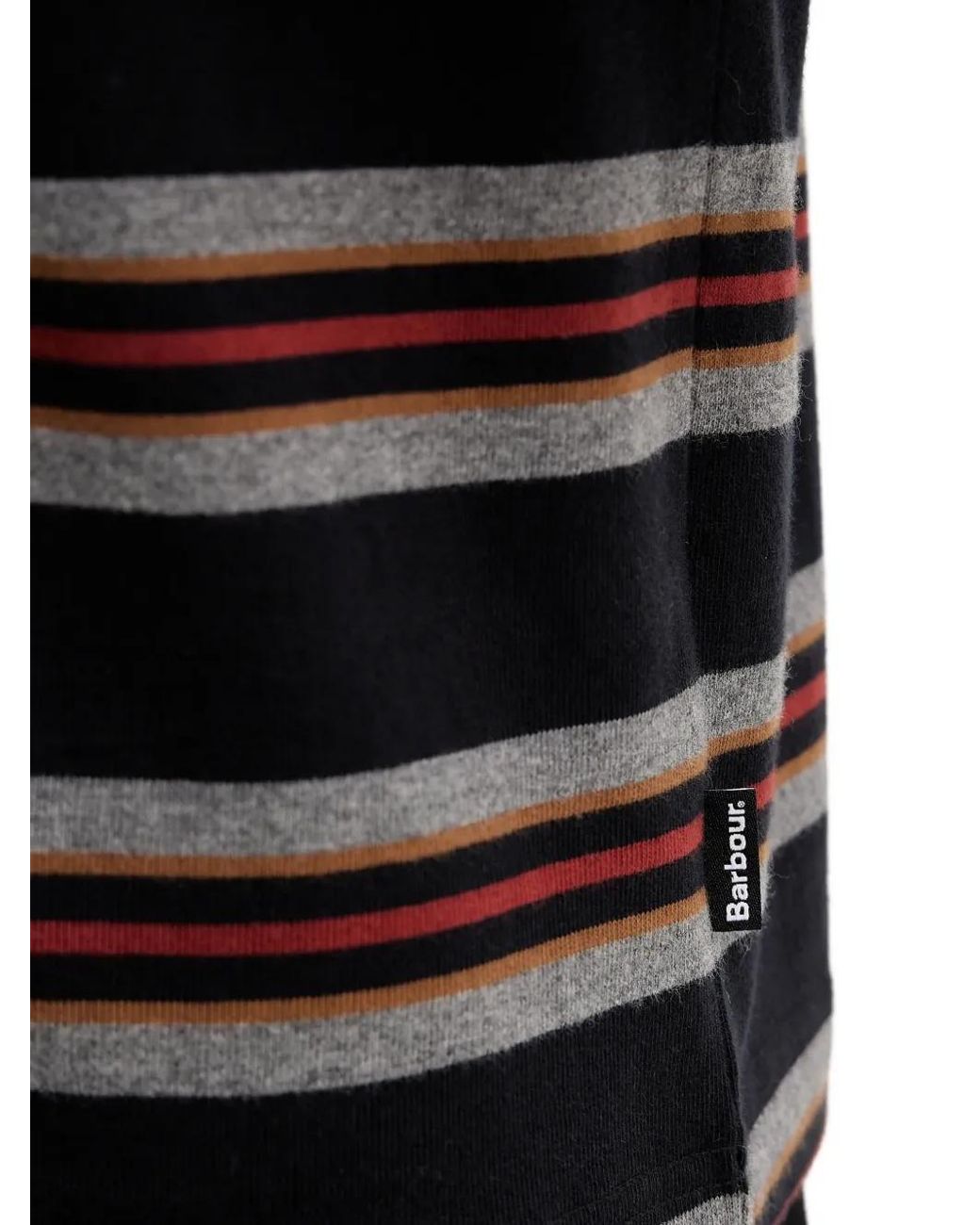 Barbour Black Sandwick Striped T-Shirt for men