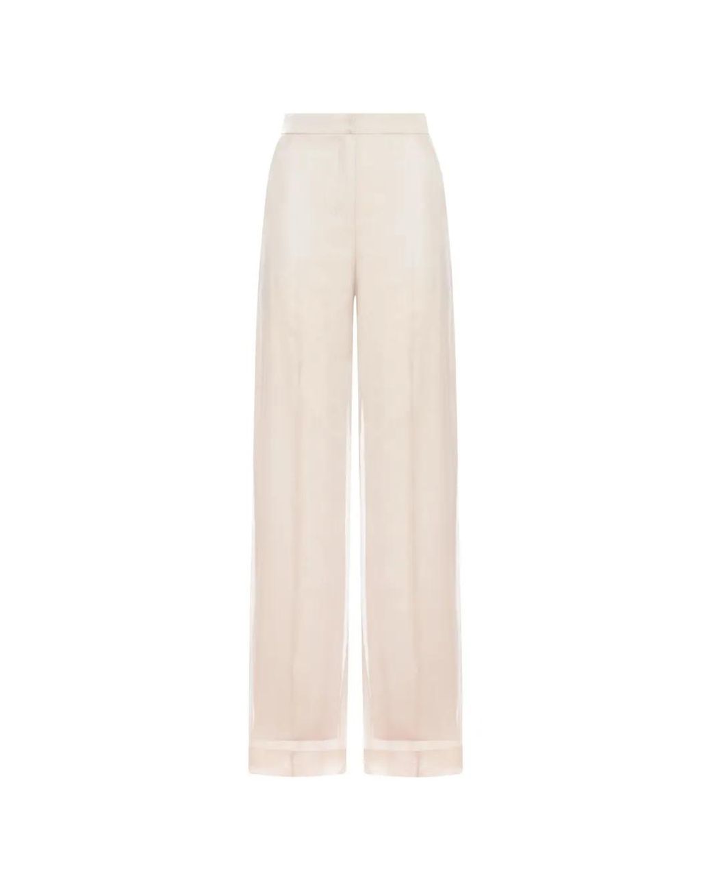 Max Mara White Silk Pants