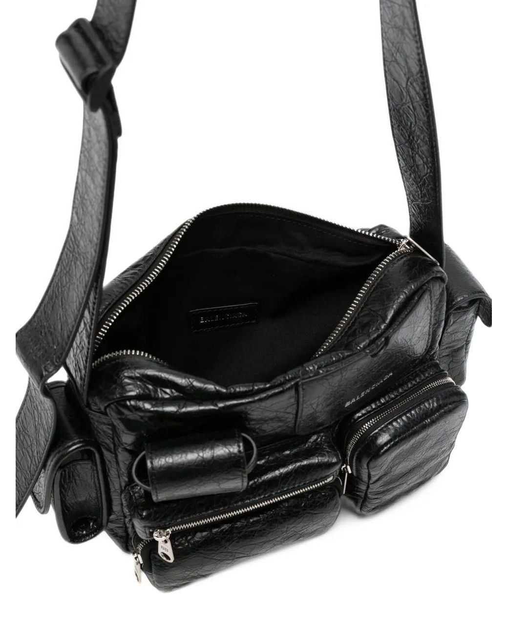 Balenciaga Black Superbusy Leather Shoulder Bag for men