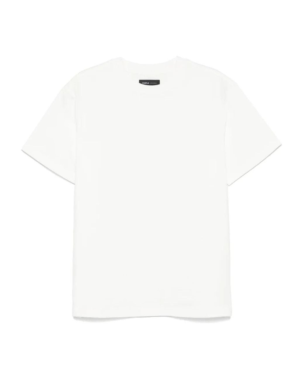 Purple Brand White Jersey T-Shirt for men