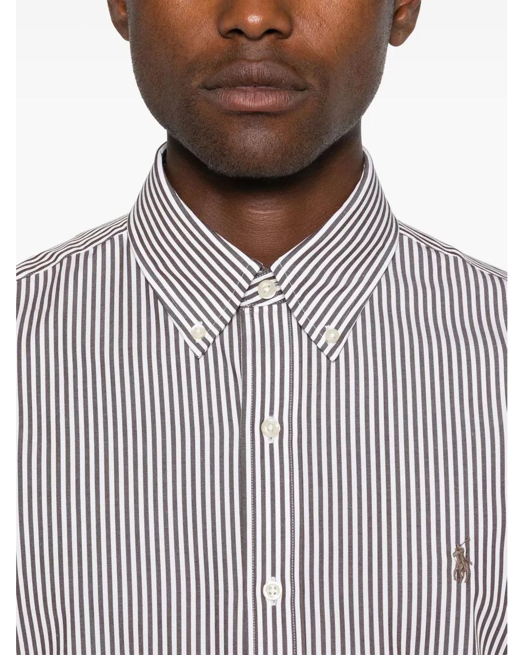 Polo Ralph Lauren Purple Striped Shirt for men
