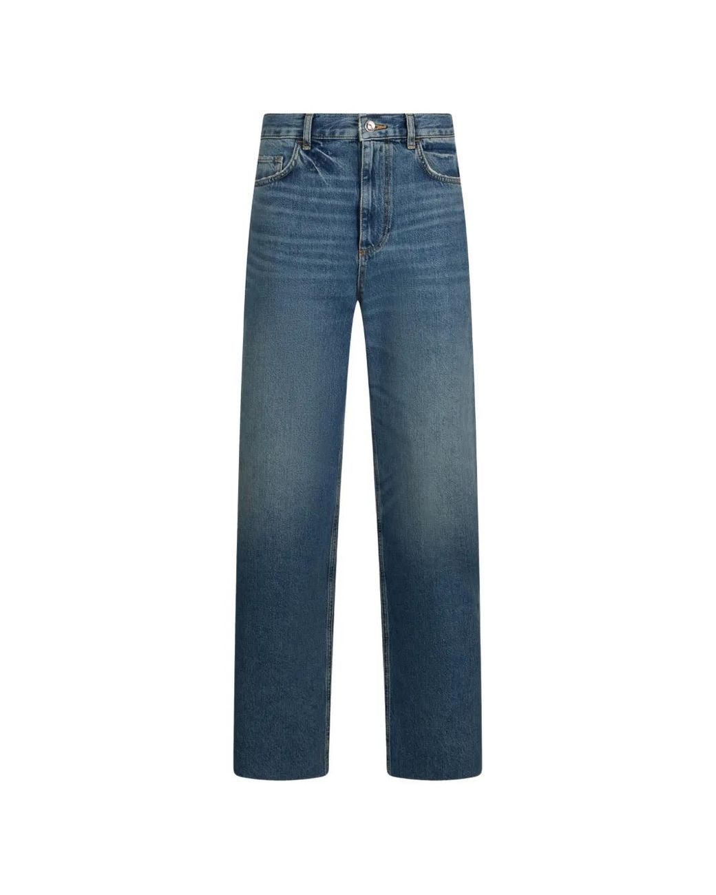 Liu Jo Blue Straight-Leg Jeans With Rhinestones