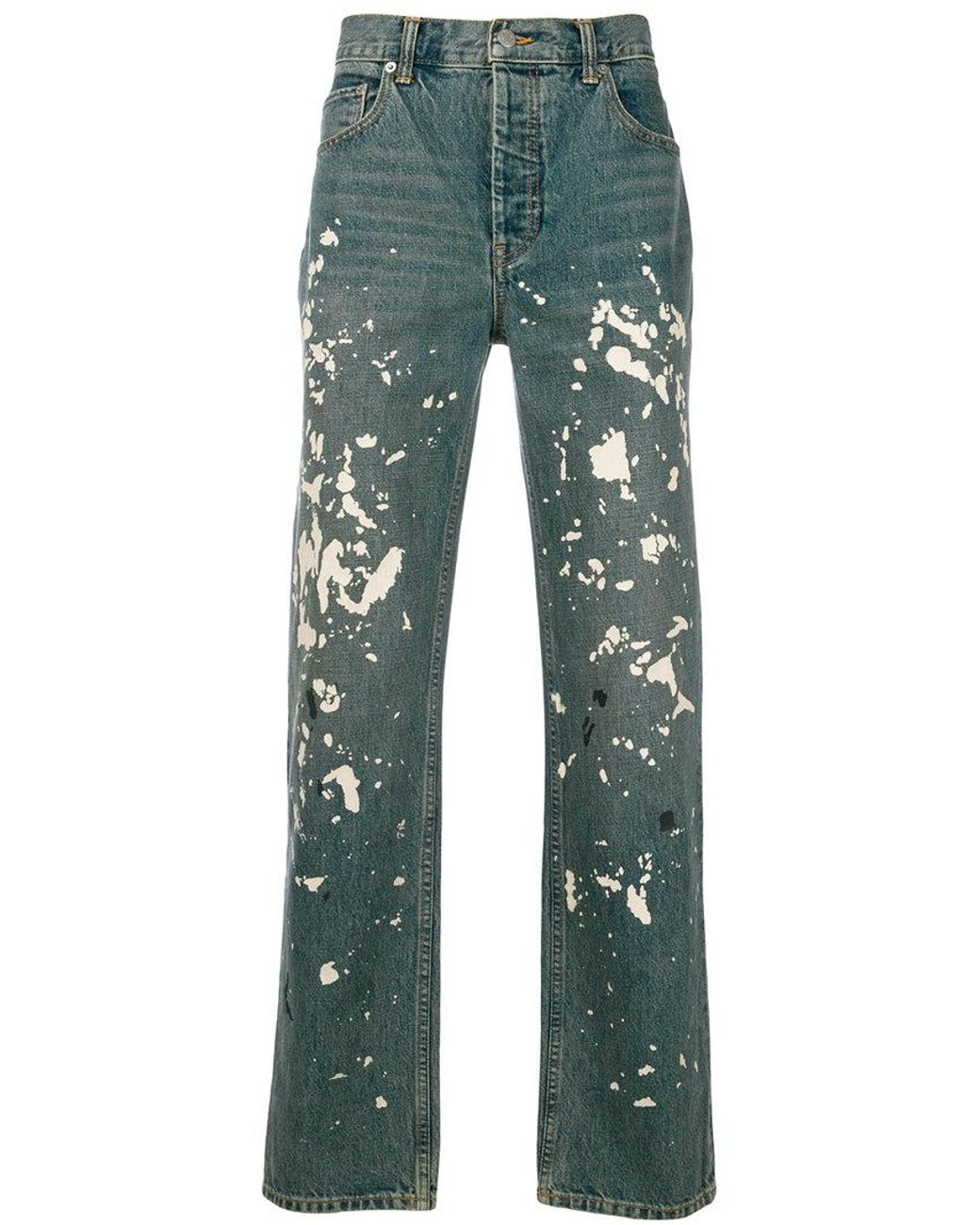 Helmut Lang Denim Paint Splatter Jeans 