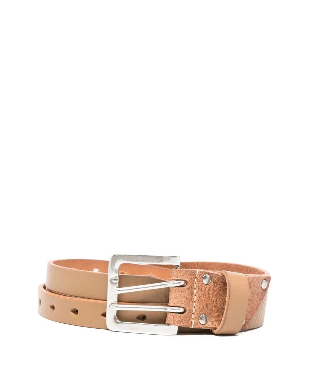 Our Legacy Natural Riveted Buckled Belt for men