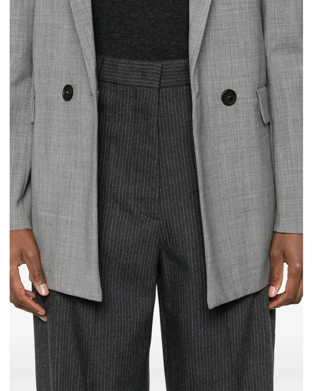 Fabiana Filippi Gray Norcia Pinstriped Trousers