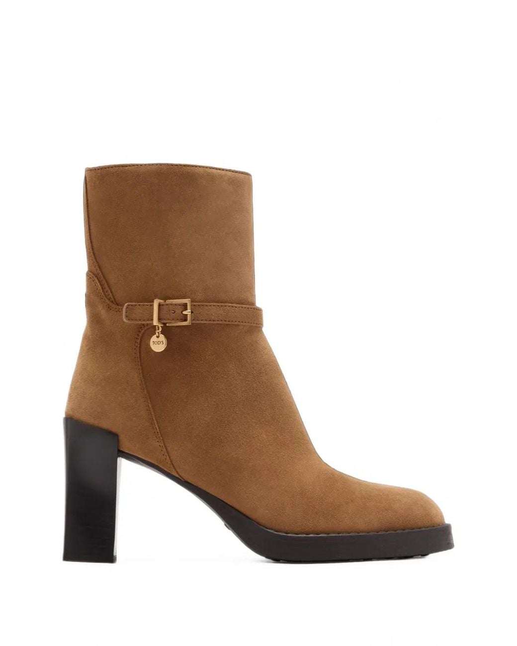 Tod's Brown Buckled Suede Boots