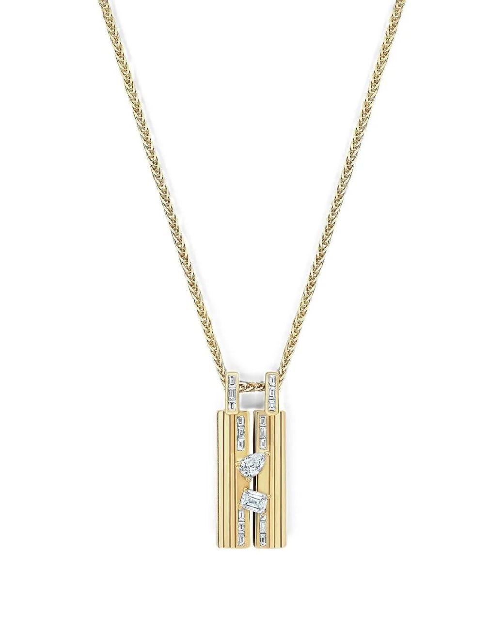Loraida Metallic Small Blade Diamond Necklace