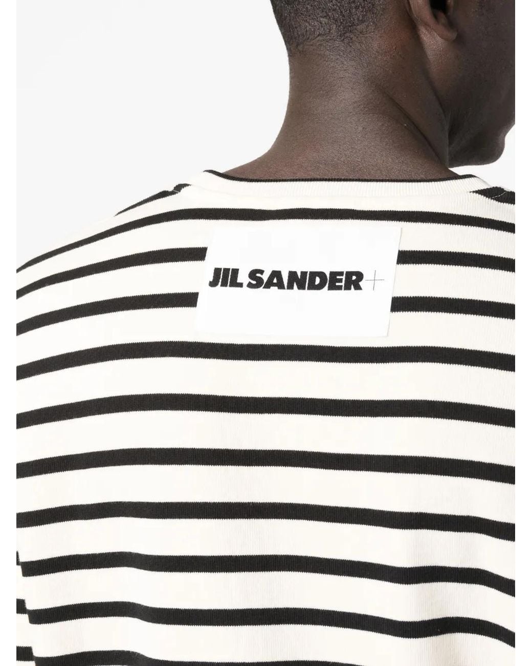 Jil Sander White Crew Neck Long Sleeves Cotton Sweatshirts for men