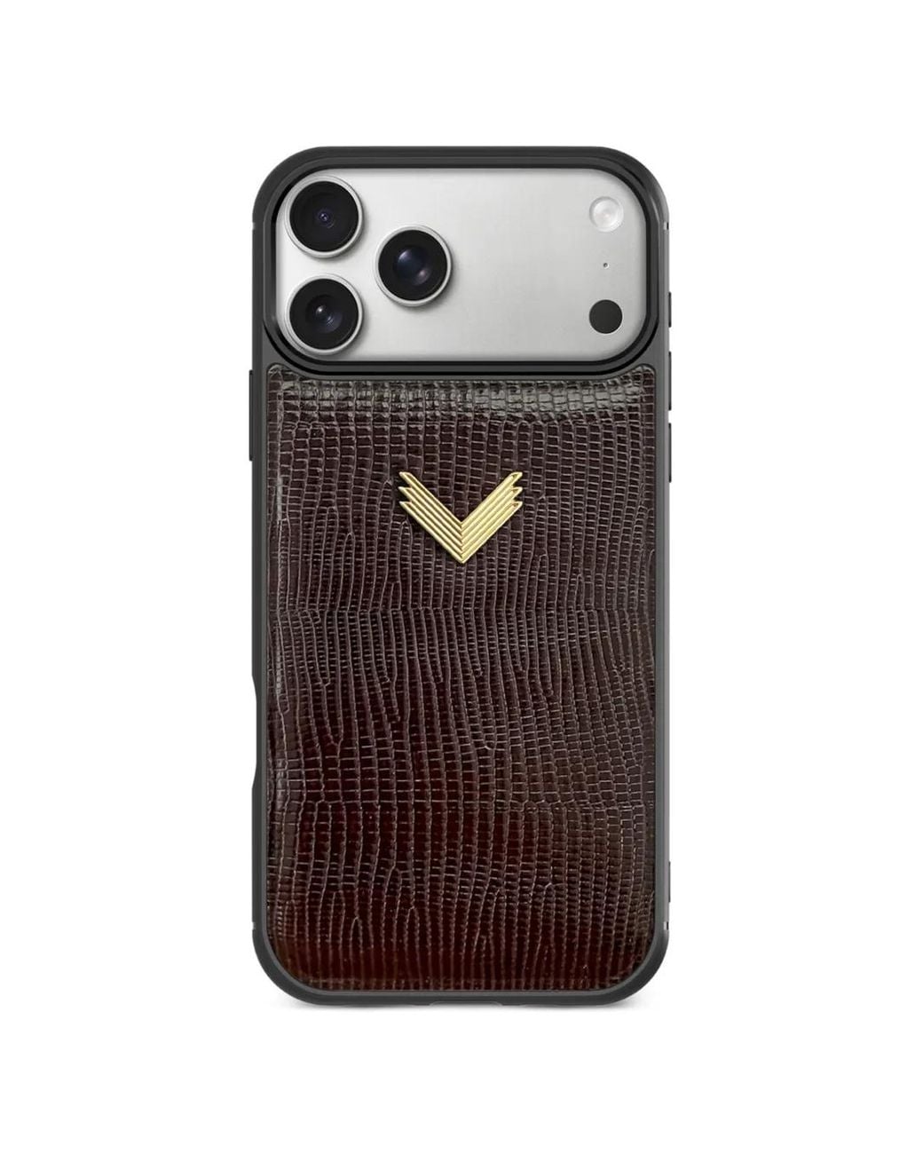 Velante Brown Coque D'Iphone 17 Pro Max À Effet Peau De Lézard