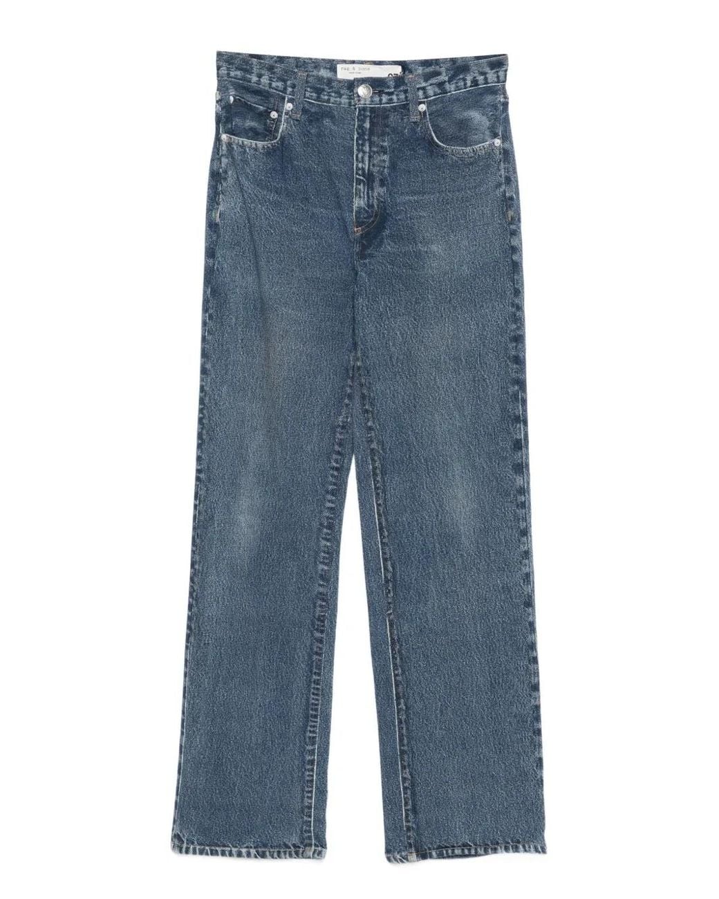 Rag & Bone Blue Button-Up Trousers