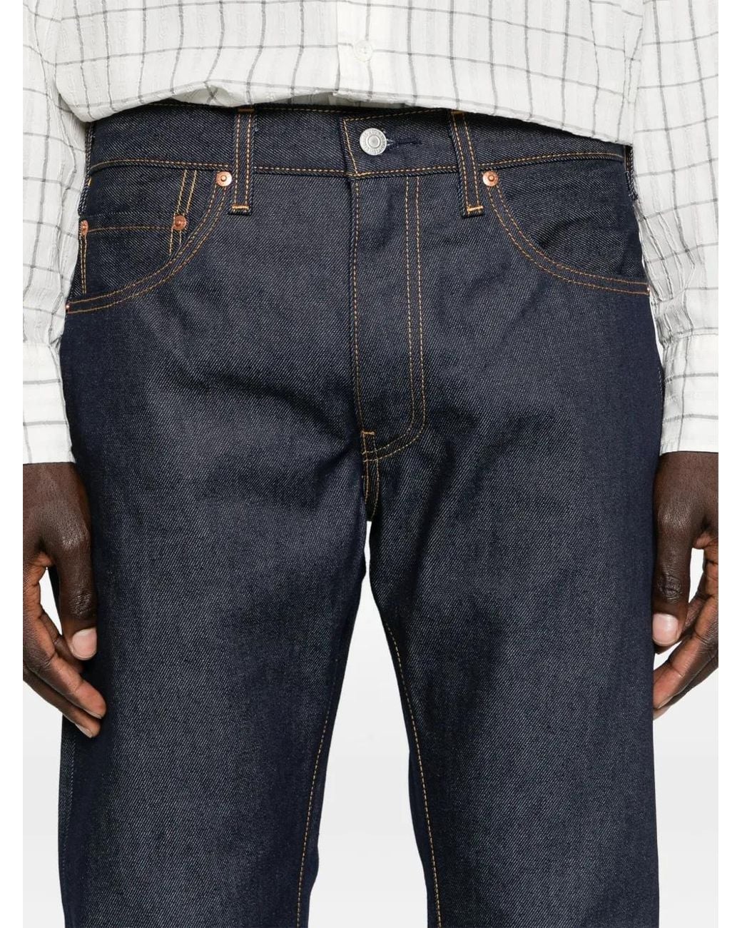 Levi's Blue 517 Mid-Rise Bootcut Jeans for men
