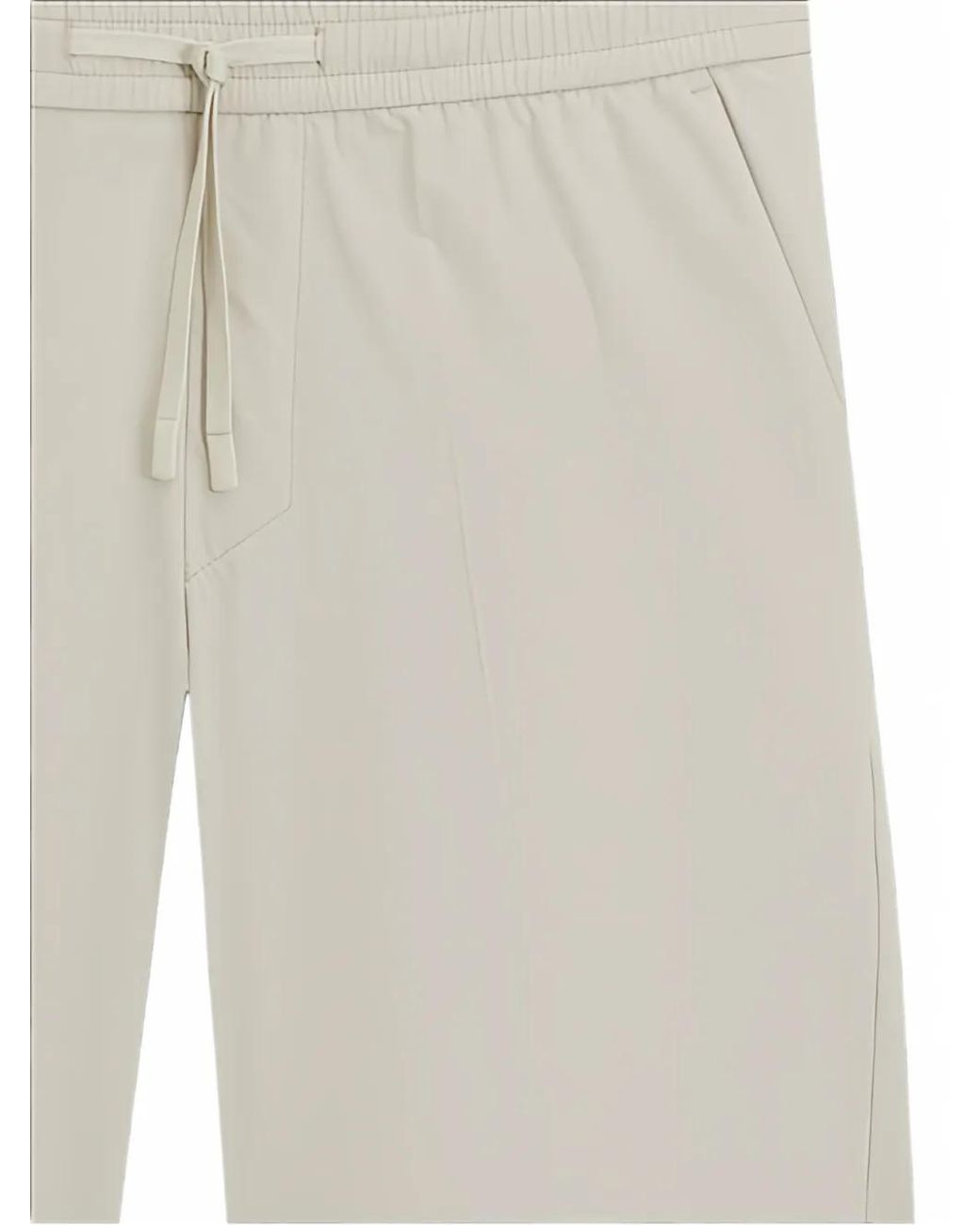 Boss White Drawstring-Waistband Shorts for men