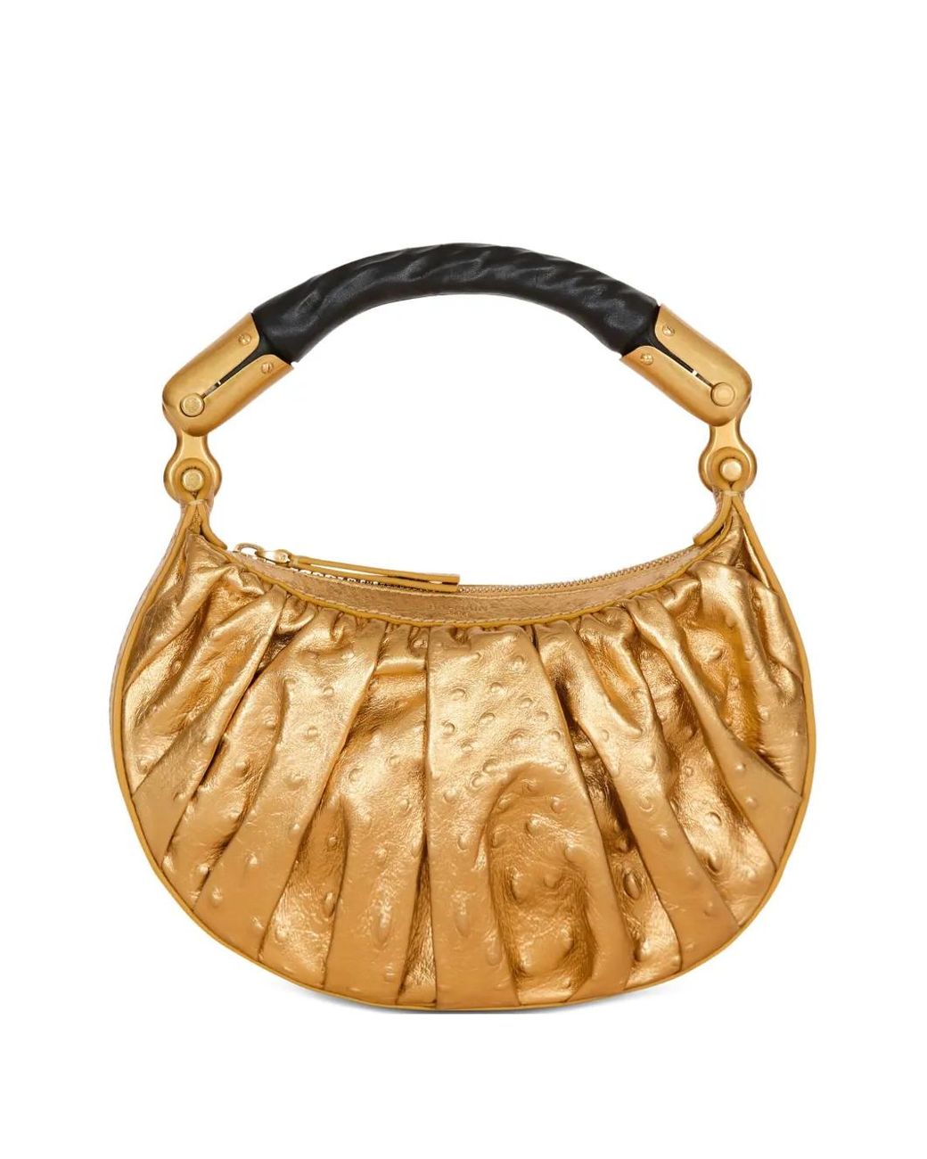 Balmain Metallic Mini Ebene Tote Bag