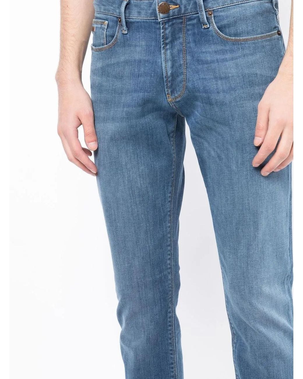 Emporio Armani Blue Denim Cotton Jeans for men