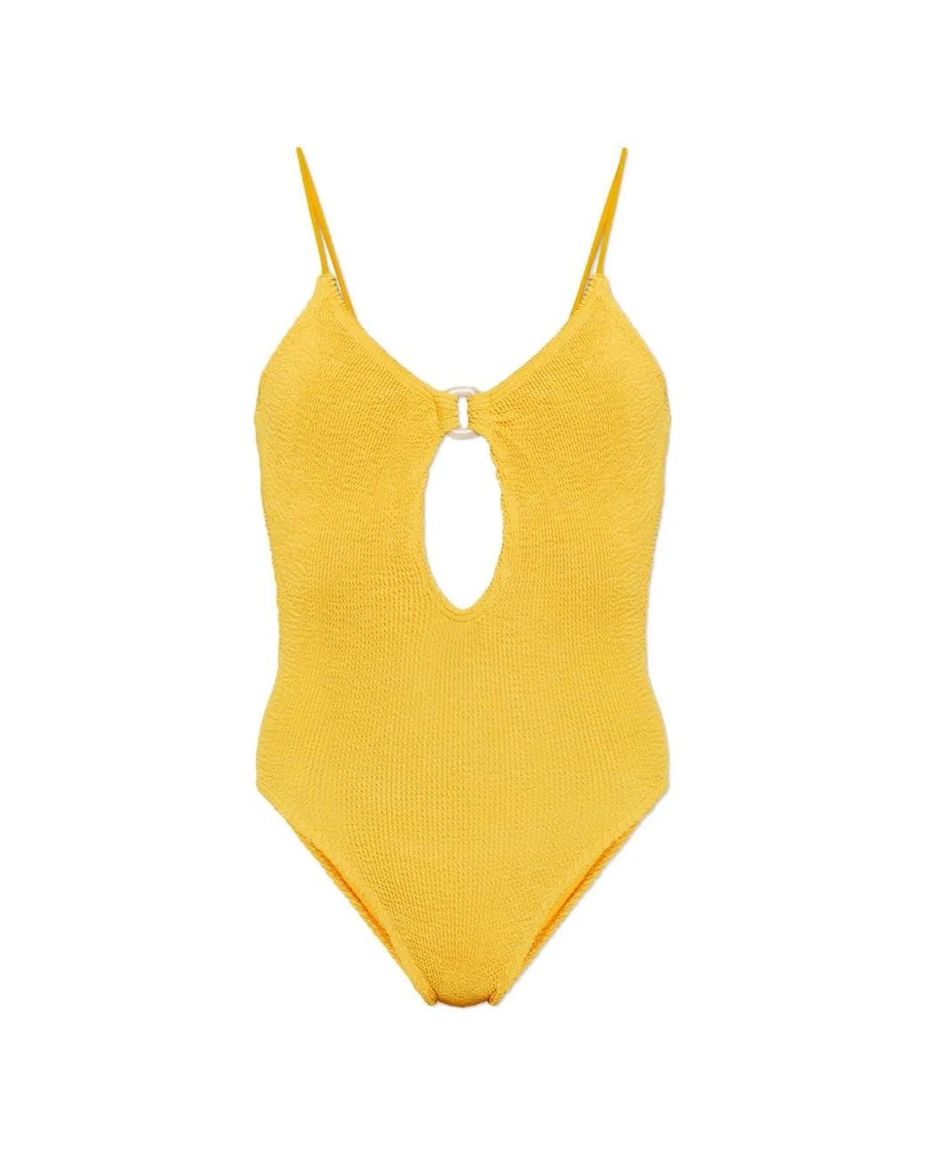 Bondeye Yellow Ring Arden Crinkle-Effect Swimsuit