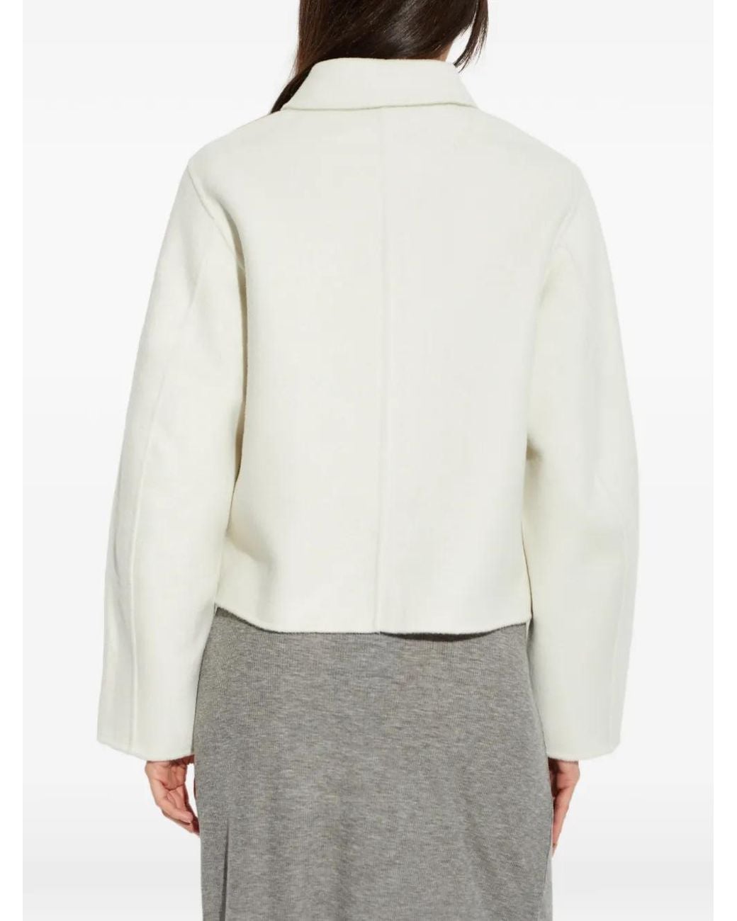 Samsøe & Samsøe White Saholly Jacke mit Kragen